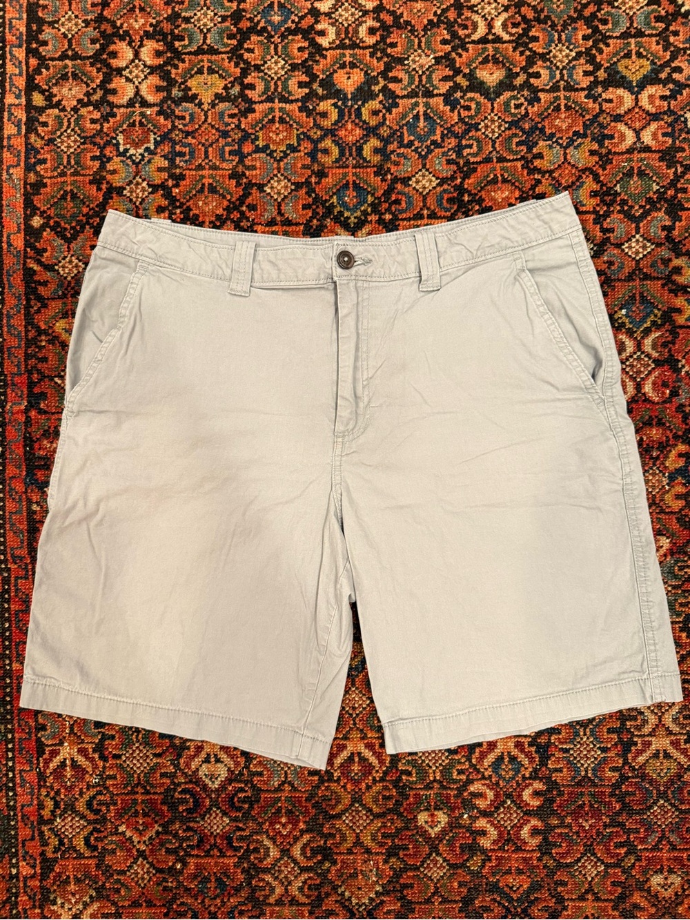 Magellan Outdoors Men's Flat Front Chino Shorts - Light Gray